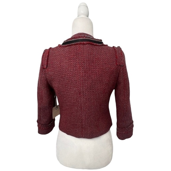 NWOT Hinge Red & Gray Wool Jacket - Size Small - Picture 4 of 16